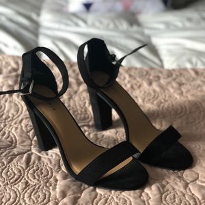 Torrid NWT black two strap tapered heel
